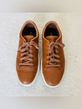 Cole Haan Men’s Brown Leather Low-Top Sneakers size 10.5 M